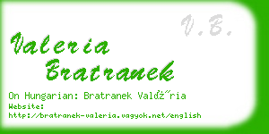 valeria bratranek business card